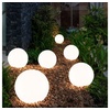 Solarleuchte Kugel Garten Kugelleuchte Solar LED Gartendeko Solarkugel für Außen 25 cm, Leuchtdauer ca. 6-8 Stunden, H 65 cm, 6er Set