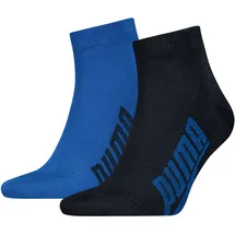 Puma Lifestyle Quarter Socken 2er Pack Blau/Grau 43-46