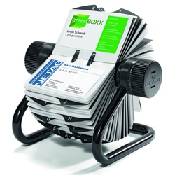 DURABLE Visitenkarten-Rollkartei schwarz, für Visitenkarten bis Größe 95 x 60 mm