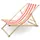 BITUXX Liegestuhl 18255 Klappstuhl 182 x 60 x 30 cm Rot/Weiß gestreift