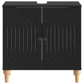 vidaXL Waschbeckenunterschrank Alkmaar 59,5 x 31,5 x 59 cm Schwarz