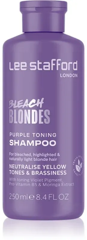 Lee Stafford Bleach Blondes Toning Shampoo Shampoo für blonde Haare neutralisiert gelbe Verfärbungen 250 ml