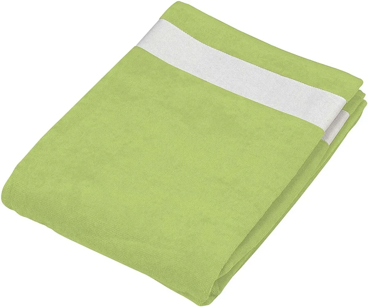 Kariban Velours Strandtuch K118 lime/white one size