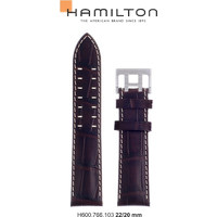 Hamilton Leder Khaki Aviation Band-set Leder-braun-22/20 H690.766.103 - braun