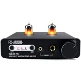 FX-Audio Tube-02 Pro Tube Kopfhörerverstärker, Vakuum 5725 Röhrenvorverstärker, Mini Hi-Fi integrierter Stereo Class A Verstärker unterstützt 32-600 Ohm Kopfhörer, für