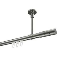 Interdeco GARDINENSTANGE INNENLAUF Sonette Elanto 480 cm (geteilt in 3 x 160 cm), 1-läufig, 20 mm Ø Edelstahl-Optik