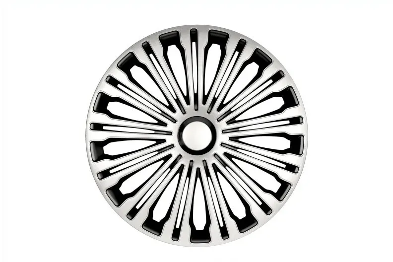 PETEX Satz 14 Zoll Volante silber/schwarz Radblenden  RB549514