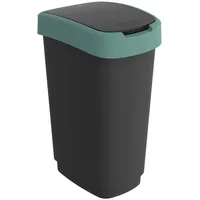 Proregal Klassischer Abfalleimer 50 l Schwarz-Grün