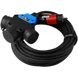 Verlängerungskabel 10m 3-Wege Typ E franz/belg Norm H07RN-F 3x2,5mm Stromkabel Gummikabel DV-9214-3-W-Y-10-FR