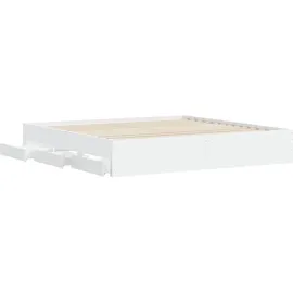 vidaXL Bettgestell 200 x 200 cm Weiß