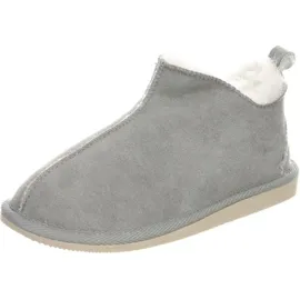Hollert German Leather Fashion Hüttenschuhe Grau/Weiß 44