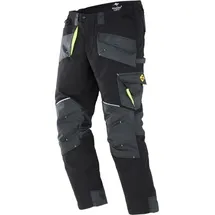 Terrax Workwear Herren-Arbeitshose (56, Schwarz/Gelb)