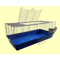 1,20 m Neues Modell Hasenkäfig Nagerkäfig Kaninchenkäfig Käfig Stall Meerschweinchen blau