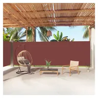 vidaXL Seitenmarkise Ausziehbar Braun 200x1000 cm
