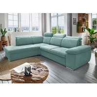 INOSIGN Ecksofa Vasto L-Form, inkl. Bettfunktion und Bettkasten, inkl. Kopfteilfunktion blau