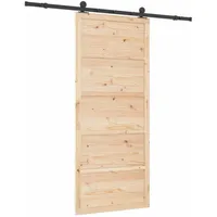 vidaXL Schiebetür rechts 90 x 208 cm braun