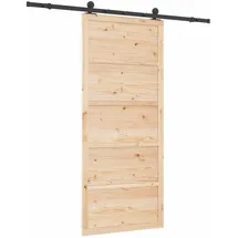 vidaXL Schiebetür rechts 90 x 208 cm braun