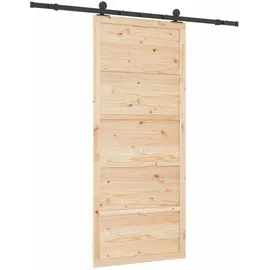 vidaXL Schiebetür rechts 90 x 208 cm braun
