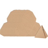 VBS 12er-Pack Kraftkarton Geschenkbox PYRAMIDE 12,5cm Pappschachteln Wimpelkette Box