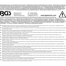 BGS COB-LED-Arbeits-Handleuchte 85306-1, mit Haken, für Art. 85306