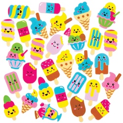 Moosgummi-Aufkleber "Eiscreme" (pro Set 120) Bastelbedarf Verzierung & Dekorationen