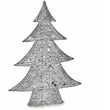 Krist+ Deko-Figur Weihnachtsbaum Metall Silberfarben 12 x 59,5 x 48,5 cm (3 Stück)