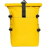 MIRROSI Rucksack Damen- und Herren-Tagesrucksack, großes Volumen XL: 19–25 L (32x48x14cm, Wasserdicht), aus hochwertigem Kunstleder, Rucksack, Daypack gelb