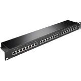 goobay 93048 Patch Panel 24 Port, Schwarz