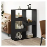 vidaXL Raumteiler Schwarz 100x33x115 cm Holzwerkstoff