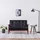 vidaXL Sofa 2-Sitzer Schwarz Kunstleder