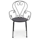 Natur24 Gartenstuhl Etienne 4er Set Stühle 49 x 49 x 89 cm Stahl Anthrazit