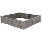 Smoby Kunststoffsandkasten Square Garden mit Dach grau