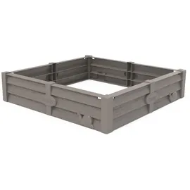 Smoby Kunststoffsandkasten Square Garden mit Dach grau