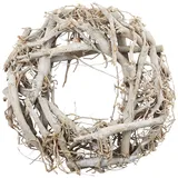 Rayher Bastelkranz grau/weiß aus Weiden gewischt Ø 30,0 cm, 1 St.