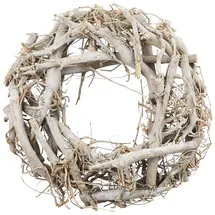 Rayher Bastelkranz grau/weiß aus Weiden gewischt Ø 30,0 cm, 1 St.