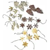 Loberon Weihnachtsschmuck 30er Set gold/braun