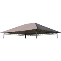 Quick Star Ersatzdach 3x4 m Taupe 3,97 x 2,97 m Braun