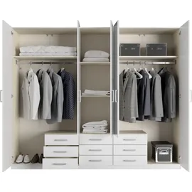 Priess Kleiderschrank PRIESS "Amsterdam", weiß, B:230cm H:193cm T:56cm, Holzwerkstoff, Schränke, Kleiderschrank, mit oder ohne LED-Beleuchtung