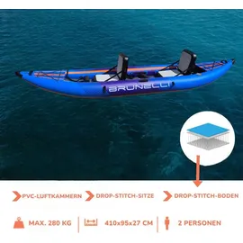 Brunelli 2 Personen Kajak blau