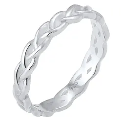 Elli Knoten Twisted Trend Blogger Unendlich 925 Silber Ringe   Damen 