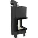 Intelligenter Kamineinsatz aus Stahl KRATKI MBN rechts 8 kW Ø 200 MSK GLASS