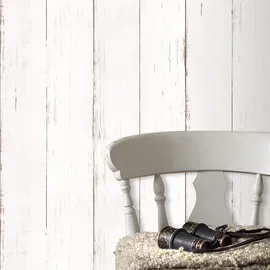 Superfresco Easy "white wood", weiß, - 10m x 52cm