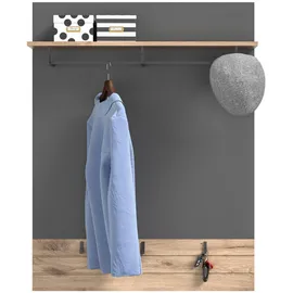 inn.furn Garderobenpaneel Tomaso 90 x 117 x 25 cm Grau