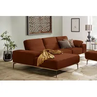 W.Schillig Eckcouch Leder 3-Sitzer Orange