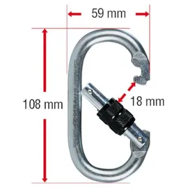 COFRA Kletterkarabiner mit SCRW-Schraubverschluss