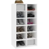 vidaXL Schuhregal Weiß 54x34x100,5 cm Holzwerkstoff