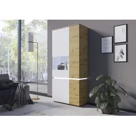 Home Affaire Vitrine Luci 91 x 40 x 199 cm Weiß