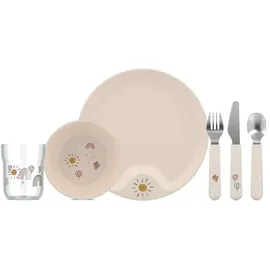 Mepal Mio Kinder Geschirr-Set, 6-teilig Sunshine Rainbow