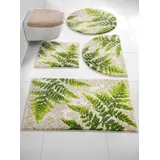 Badematte GRUND Gr. 8, grün, WC-Vorleger rechteckig ohne Ausschnitt (45cm x 50cm) WC-Deckelbezug (47cm x 50cm),, Badematten