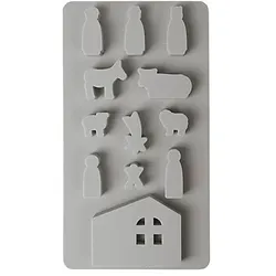 Silikon Gießform "Mini-Krippe"